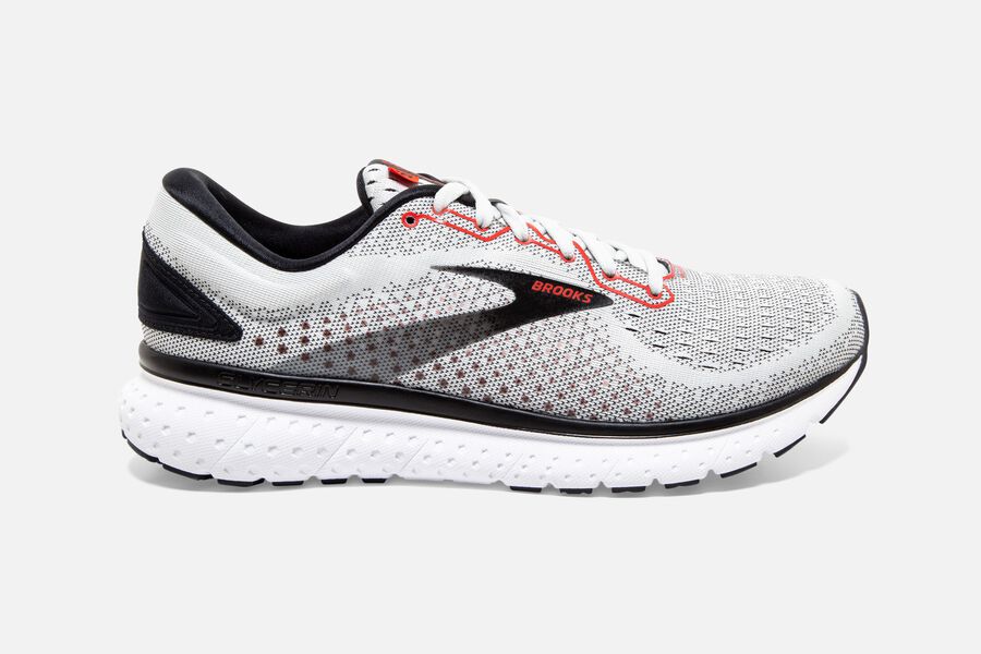 Brooks Israel Glycerin 18 Road Running Shoes Mens - White/Black - ASH-421806